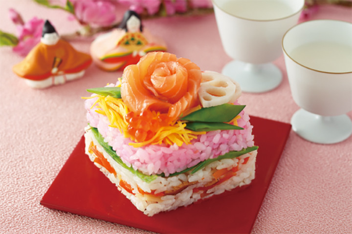 菱餅風ケーキ寿司