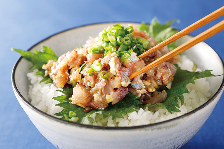 あじのなめろう丼