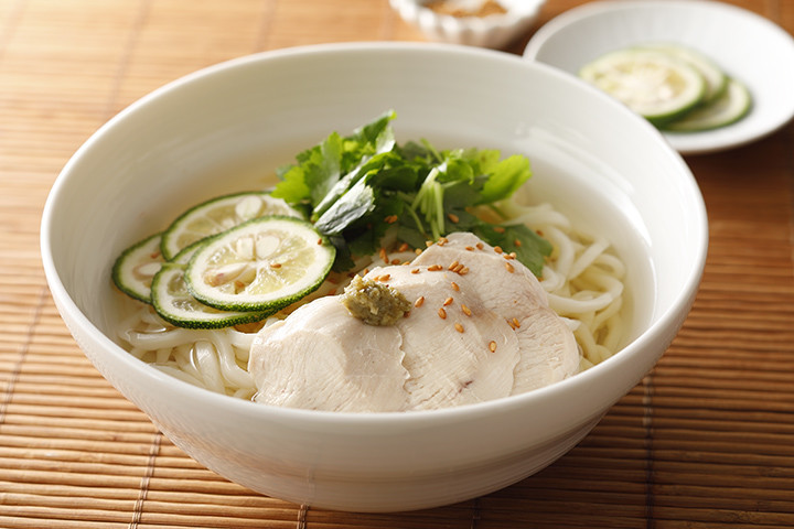 ぶっかけ鶏ゆずうどん