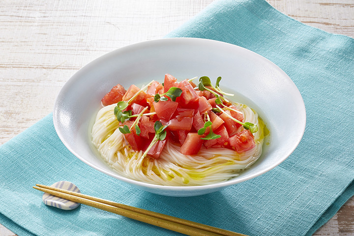 オリーブ香るトマトそうめん