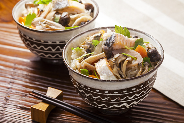 鮭ときのこの炊き込みご飯