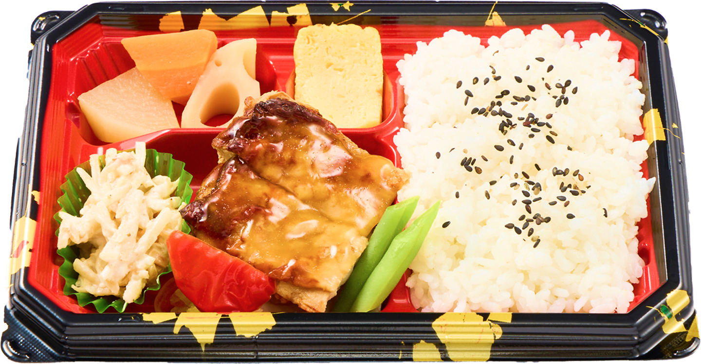 胚芽精米入りご飯と鶏の柚庵焼き