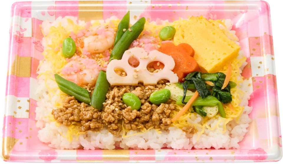 胚芽精米入りご飯のお弁当（学生考案 春のお花見弁当）