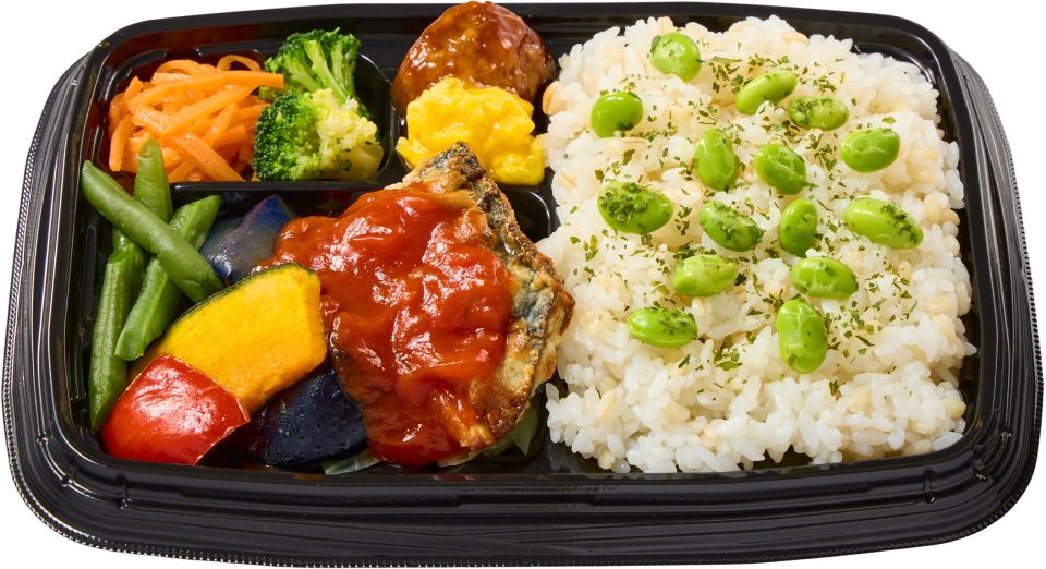 1食分緑黄色野菜のお弁当（ビタミンカラーの彩り夏野菜）