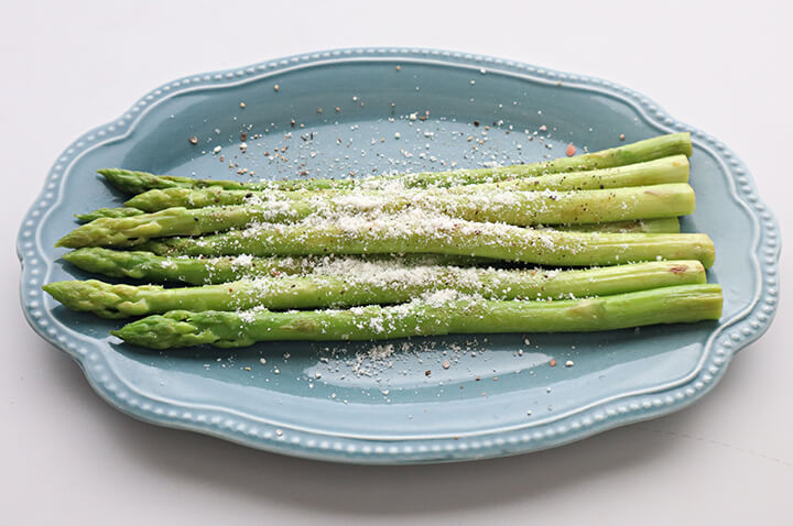 アスパラソテーたっぷり粉チーズ焼き