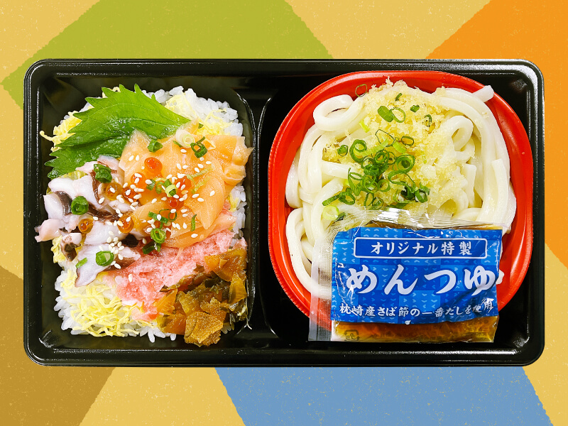 ベルク流。青森味わう海鮮丼＆うどんセット