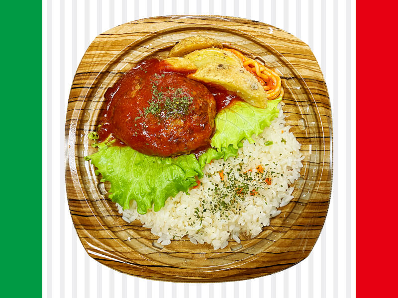 チーズソースインハンバーグプレート