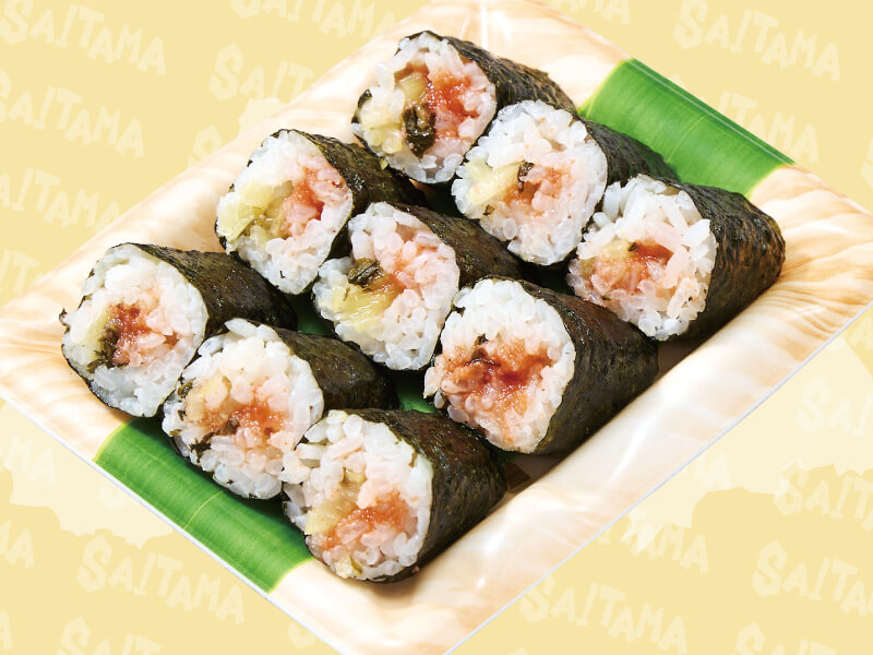 しゃくし菜明太細巻