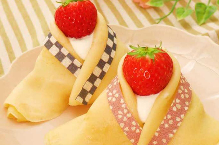ひな祭りを可愛く彩る♪ おひな様クレープ