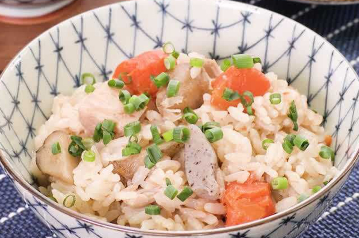 3合炊き炊飯器で！ 筑前煮の炊き込みご飯