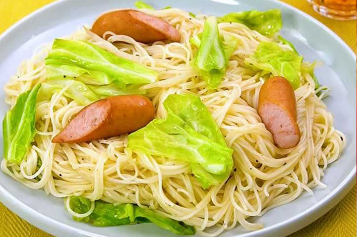 ごま油が香る！そうめんチャンプル