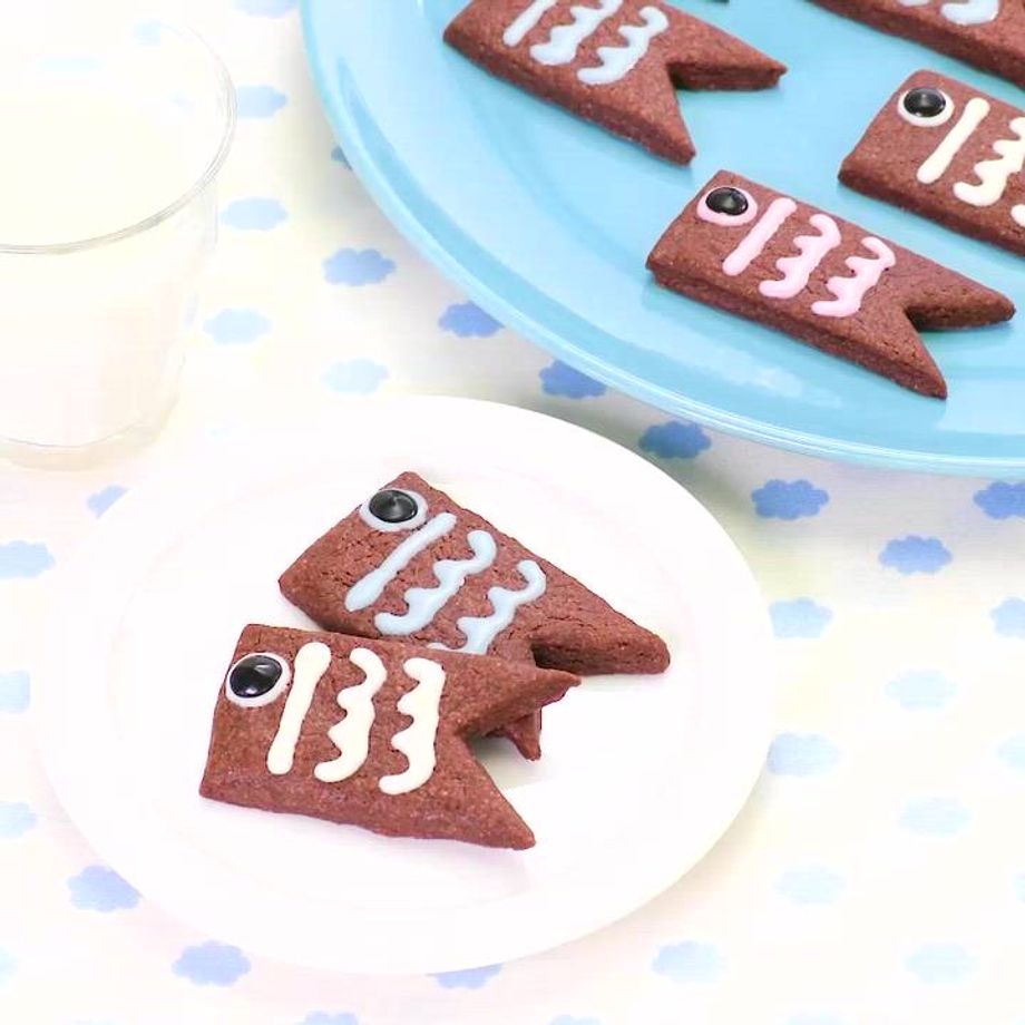 かわいく仕上げて♪こいのぼりチョコクッキー